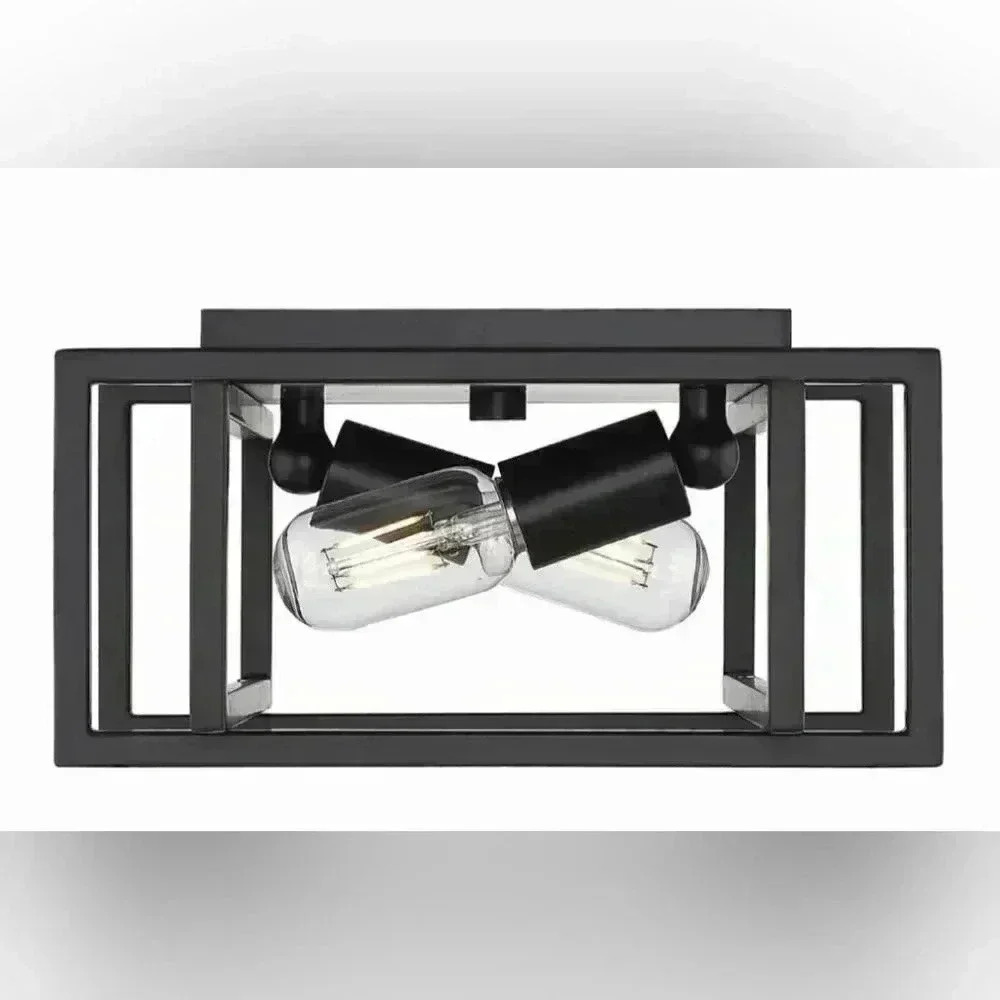 Golden  Lighting Tribeca Flush Mount Light - Black - Picture 3 of 6